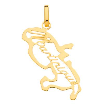 Open-Work Martinique Map Pendant in 750 Yellow Gold - Rosatella