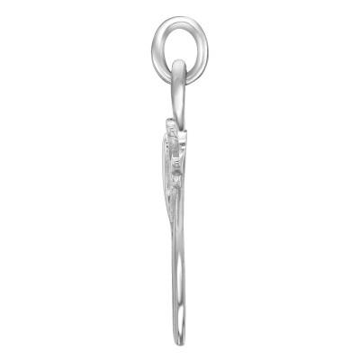 925/1000 Silver Winged Heart Cross Pendant - Emanessence