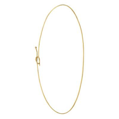 Open Bangle Bracelet in Yellow Gold 750, Diameter 50 mm, Width from 1 mm to 1.20 mm - Emanessence
