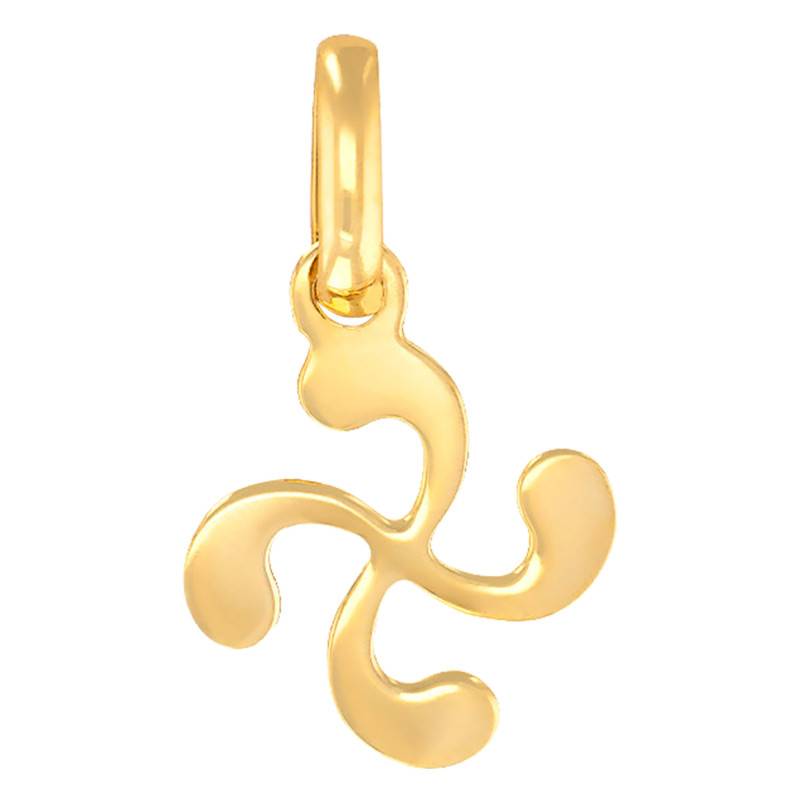 Yellow Gold 375/1000 or 750/1000 Basque Cross Pendant - Rosatella