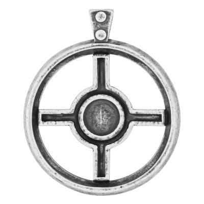 Pendentif Roue en Argent - Emanessence