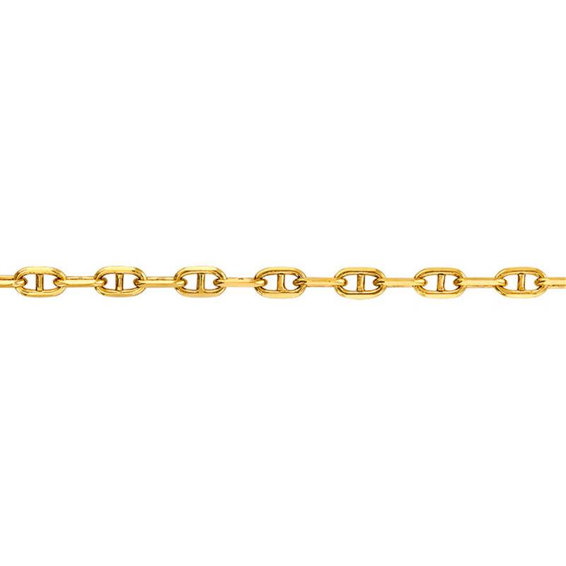 Chaine en or jaune, maille marine arrondie : Longueur - 45 Homme - 2.34 g -  Le Manège à Bijoux®