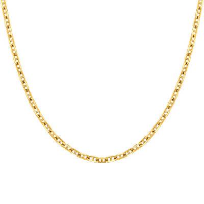 Yellow 750/1000 Gold Mariner Chain, Length 50 cm, Width 1.50 mm to 7 mm - Manillon