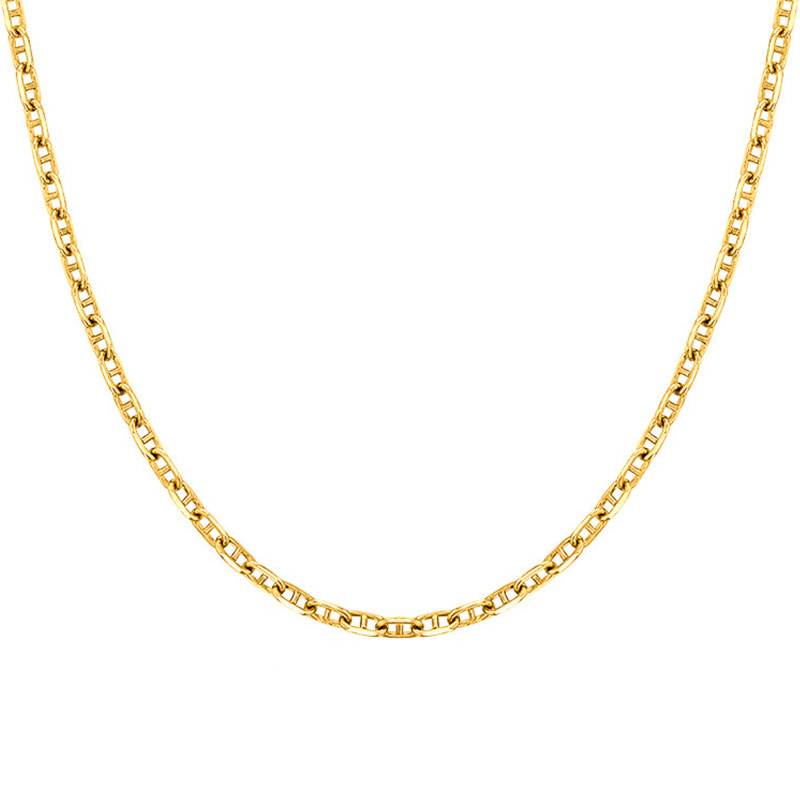 750 Yellow Gold Mariner Chain, 60 cm Length, Width from 1.50 mm to 7 mm - Manillon