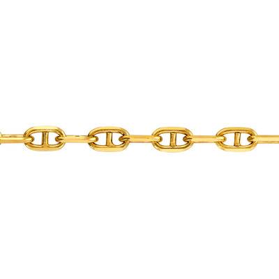 750 Yellow Gold Mariner Chain, 60 cm Length, Width from 1.50 mm to 7 mm - Manillon