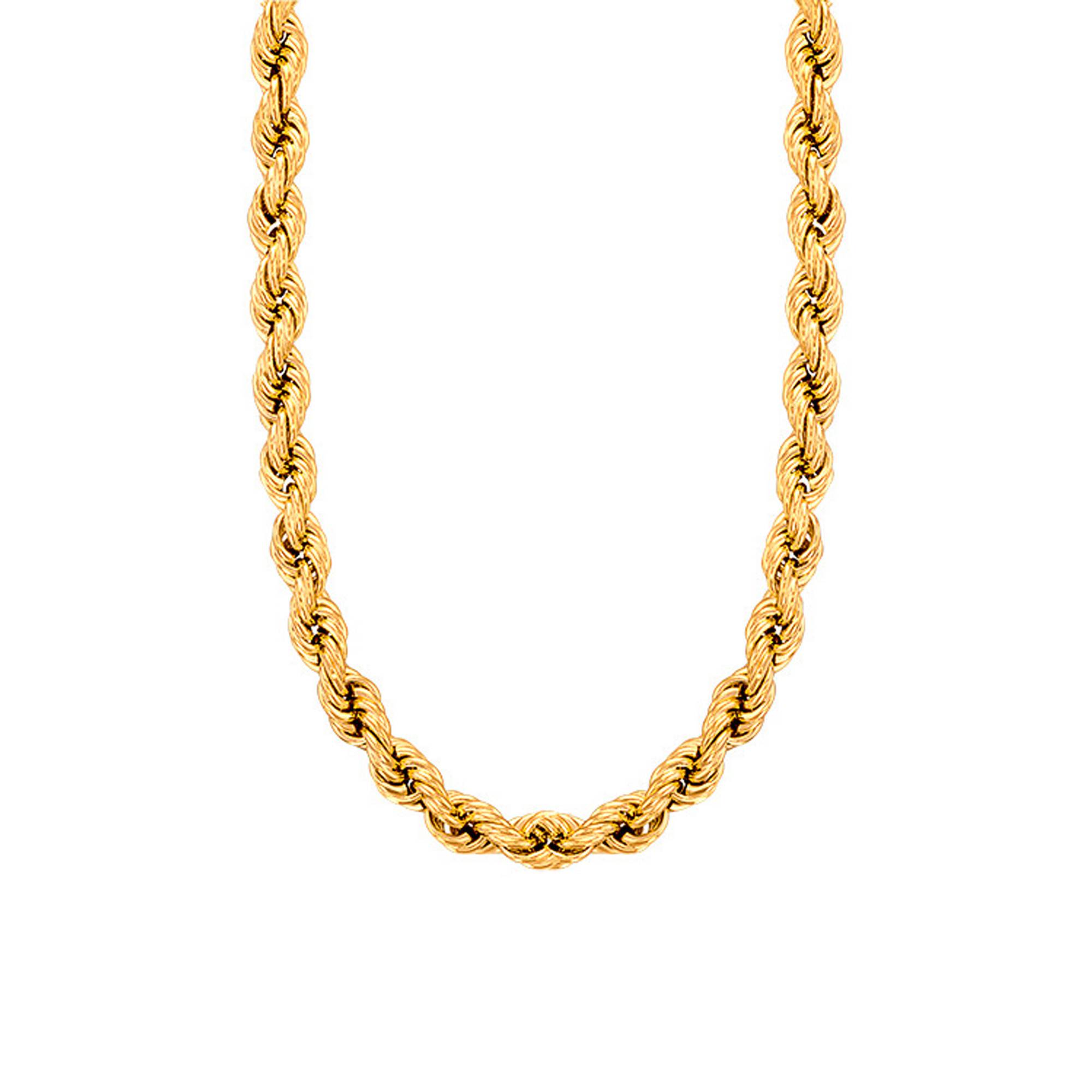 18 Carats Chaine Maille Corde Argent Chaîne Corde Massive, Or