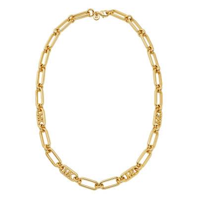 Yellow Gold-Plated MK Statement Link Chain Necklace, 43 cm - Michael Kors