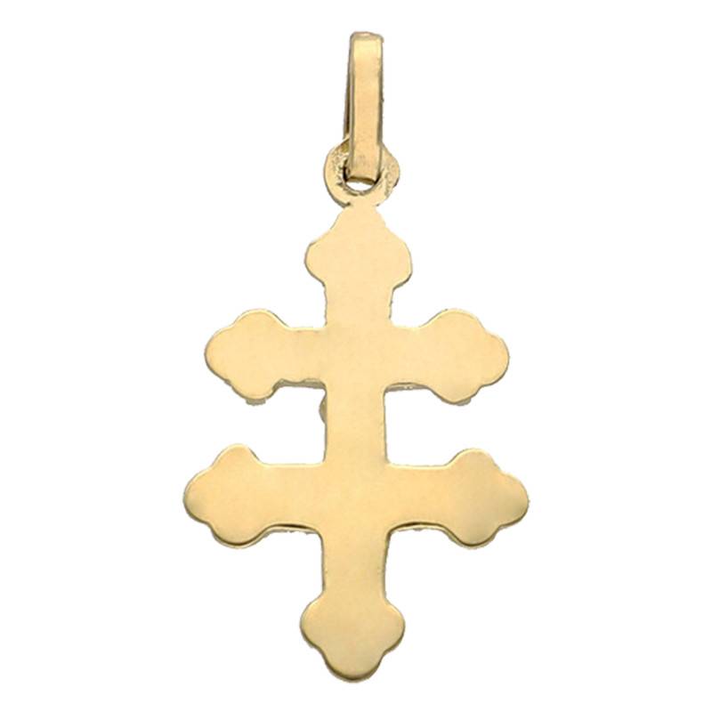 375/1000 or 750/1000 Yellow Gold Cross of Lorraine - Lucas Lucor