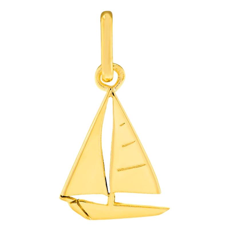 375 or 750 Yellow Gold Sailboat Pendant - Lucas Lucor