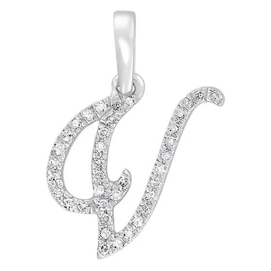 Pendentif Lettre V En Argent 925, Classique, Neuf Avec étiquettes, Sans Marque