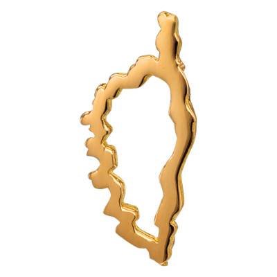 375/1000 or 750/1000 Yellow Gold Openwork Brilliant Corsica Pendant - Lucas Lucor