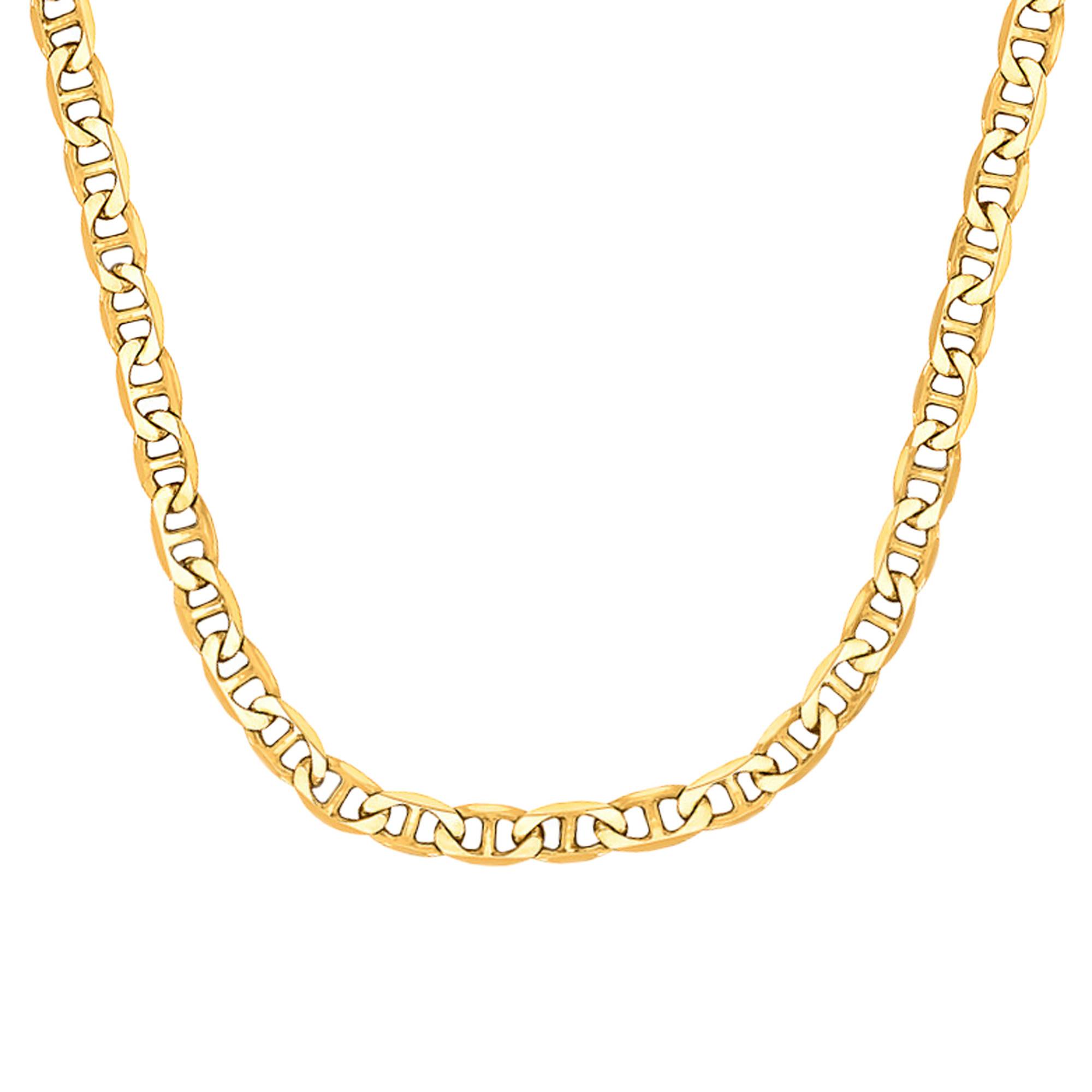 Collier Double Maille Marine Avec Fermoir Menotte - Plaqué Or Longueur 40 Cm - Occasion