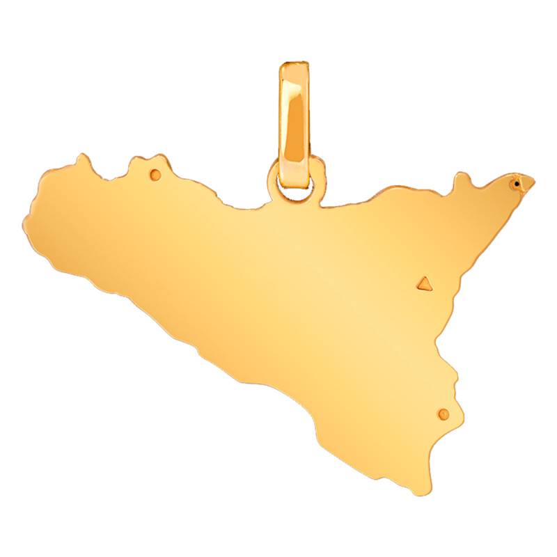 750 Yellow Gold Sicily Pendant, 20 x 18 mm - Lucas Lucor