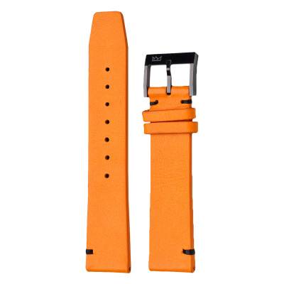 Orange Leather Watch Strap - Belchengruppe