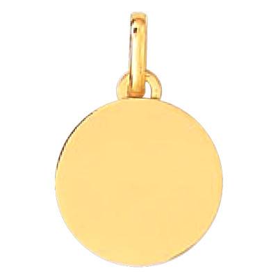 Médaille à graver petit modèle Or Jaune 750, Diamètre 14 mm - Lucas Lucor