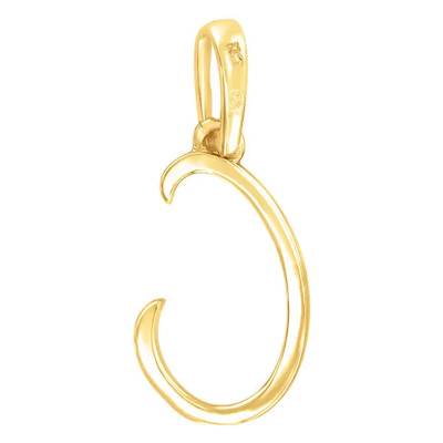 750 Yellow Gold & Diamond Letter C Pendant - Allegoria