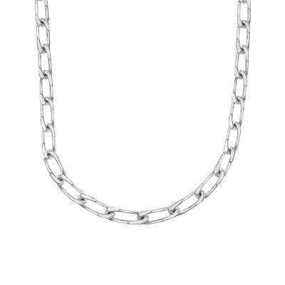 Silver Oval Link Chain, 45 cm Length, 2.20 mm Width - Manillon