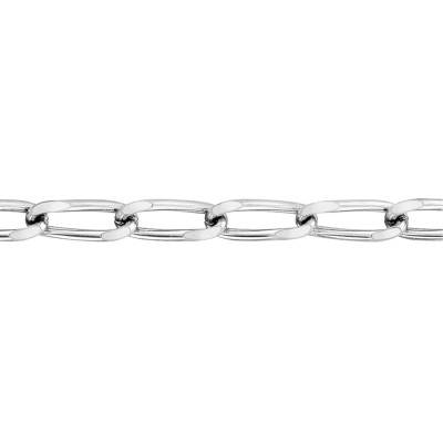 Silver Oval Link Chain, 45 cm Length, 2.20 mm Width - Manillon