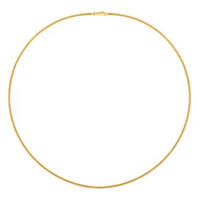 750 Yellow Gold Varna Cable Necklace, Length 55 cm, Width 0.80 mm to 2 mm - Buelling