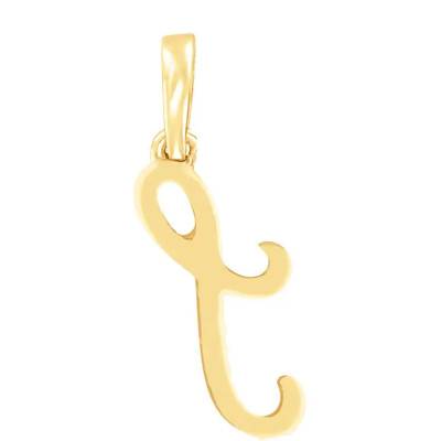 Pendentif lettre I Or Jaune 750 & diamants - Allegoria