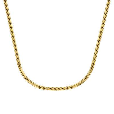 750 Yellow Gold Serpentine Chain, 45 cm Length, Width from 0.80 mm to 1.40 mm - Manillon