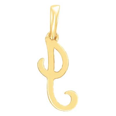 750/1000 Yellow Gold & Diamond Letter J Pendant - Allegoria