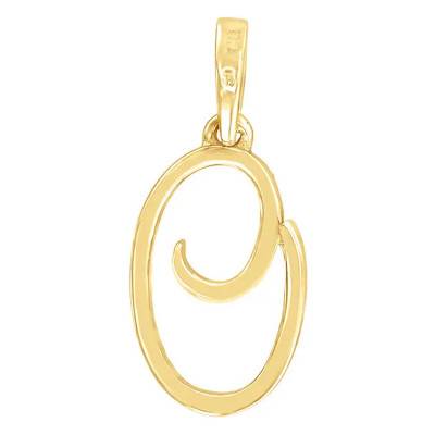 Pendentif lettre O Or Jaune 750 & diamants - Allegoria