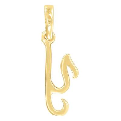 750/1000 Yellow Gold & Diamond Letter Y Pendant - Allegoria