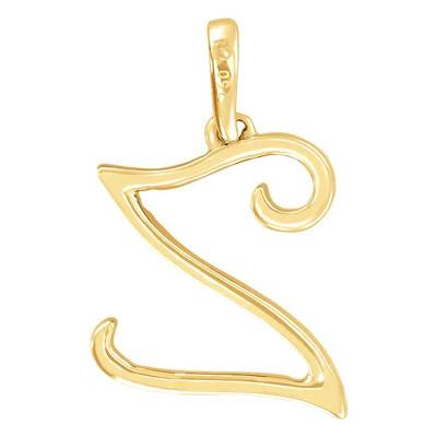 Pendentif lettre Z Or Jaune 750 & diamants - Allegoria