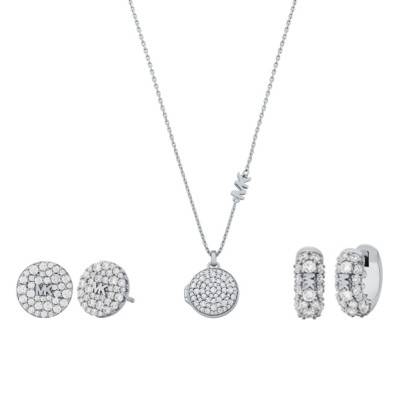 Premium Gift Set Necklace and Earrings in 925 Silver & Zirconium Oxide - Michael Kors