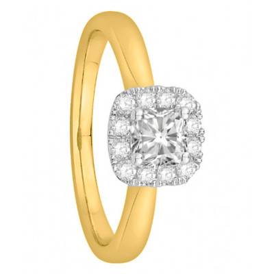 Solitaire Diamants 0,65 ct en Or Jaune 750, Largeur 2,10 mm - Alliantine