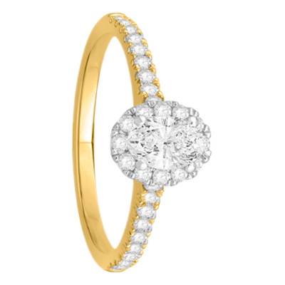 Solitaire Diamants 0,51ct & Or Jaune 750, Largeur 1,75 mm - Alliantine