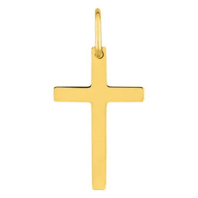 375/1000 Yellow Gold Christ Cross Pendant, Dimensions 10 x 15.50 mm - Emanessence