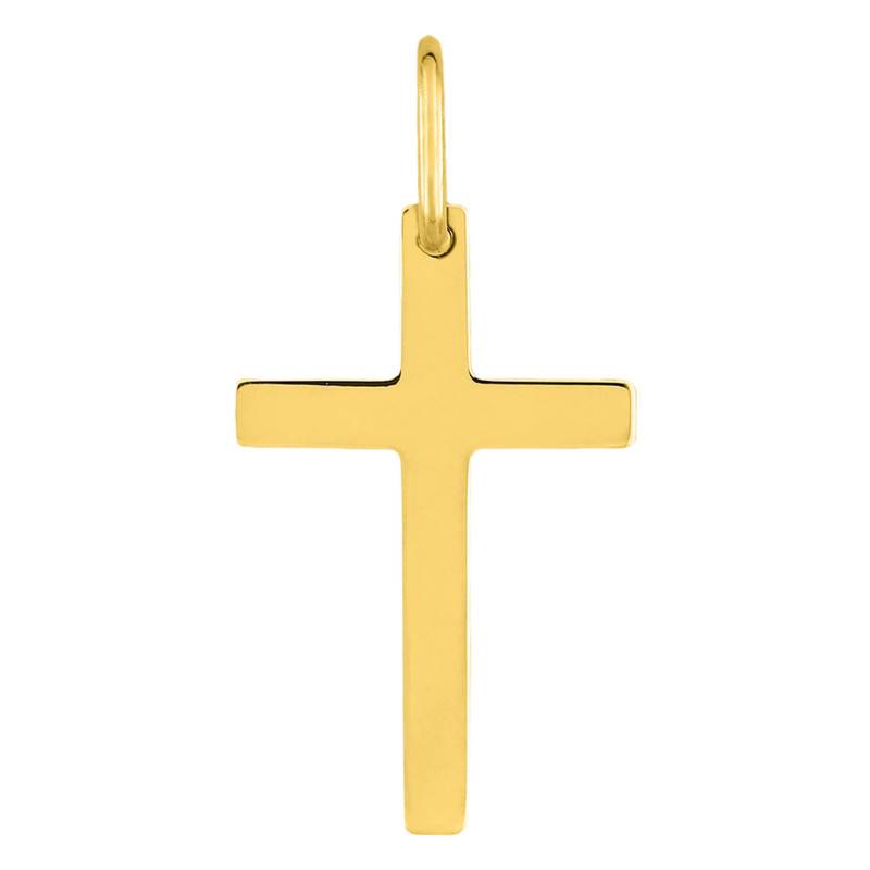 375/1000 Yellow Gold Christ Cross Pendant, Dimensions 10 x 15.50 mm - Emanessence