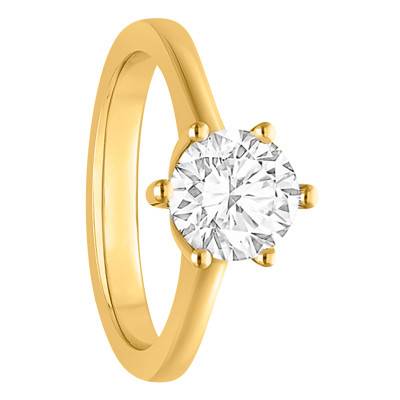 Solitaire Diamant 1,00 ct & Or Jaune 750, Largeur 1,80 mm - Alliantine