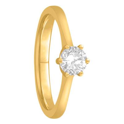 Solitaire Diamant 0,30 ct & Or Jaune 750, Largeur 1,70 mm - Alliantine