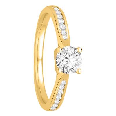 Bague Solitaire Grace Diamant 0,50 ct & Or Jaune 750, Largeur 2,05 mm - Alliantine