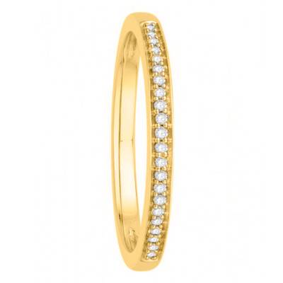 Alliance en Or Jaune 750 & Diamants 0,07 ct - Alliantine