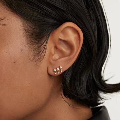Boucle D'oreille Essentials Sol Dorée & Zircons - PG01-750-U - Pdpaola
