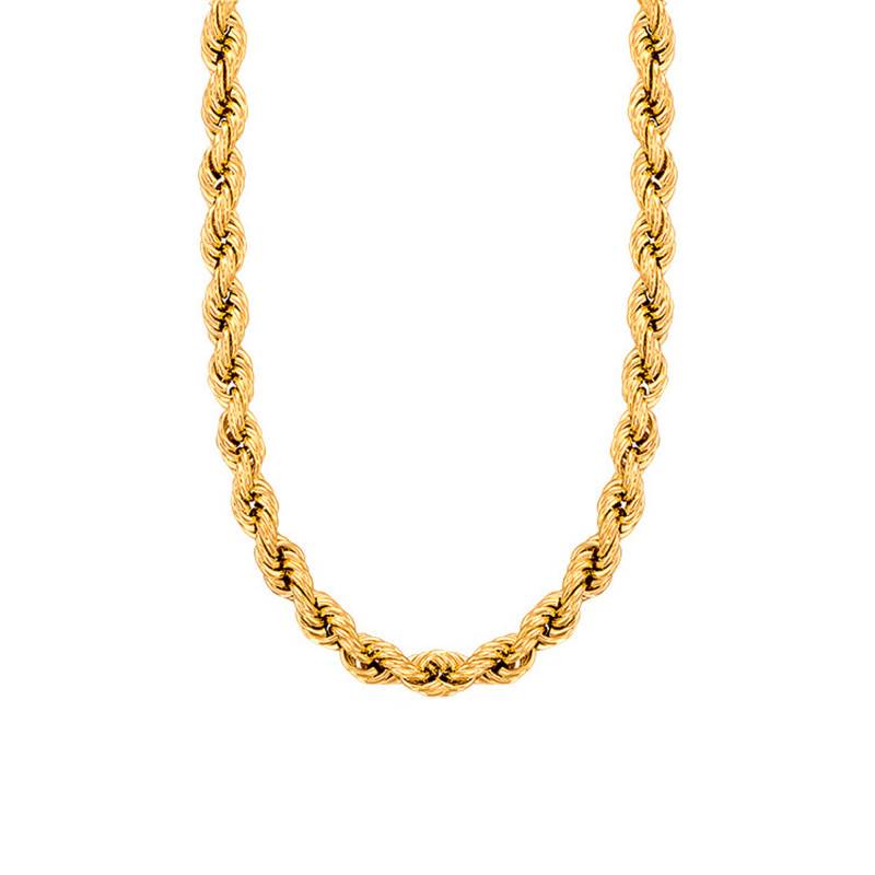375 Yellow Gold Rope Chain, 70 cm Length, Width 3.20 mm to 5.90 mm - Manillon