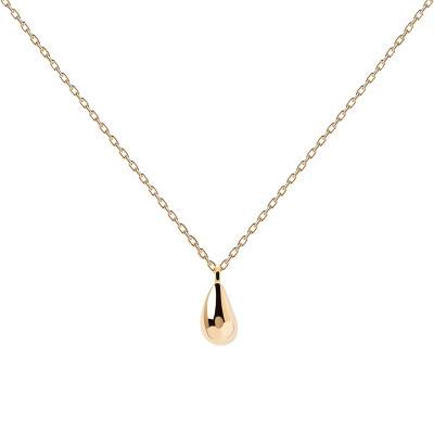 Collier Essentials Drop Argent Doré, Longueur de 40 cm à 50 cm - CO01-497-U - Pdpaola