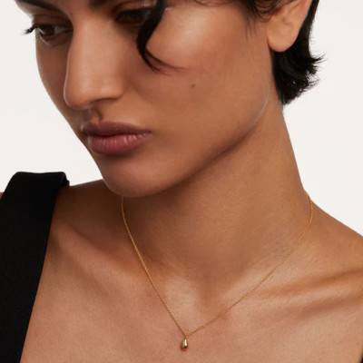 Collier Essentials Drop Argent Doré, Longueur de 40 cm à 50 cm - CO01-497-U - Pdpaola