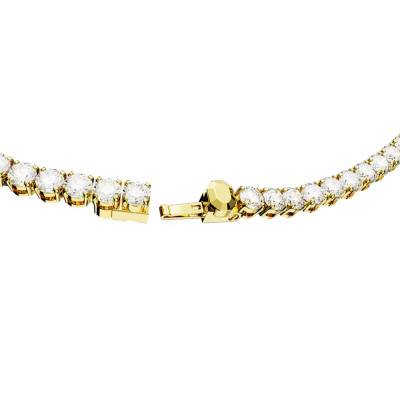 Matrix Tennis 750/1000 Gold-Plated & White Zirconia Necklace, Length 41 cm - 5681795 - Swarovski