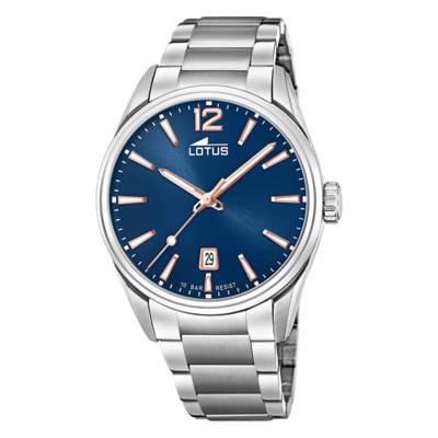 Steel Blue Minimalist Watch 18692/2 - Lotus
