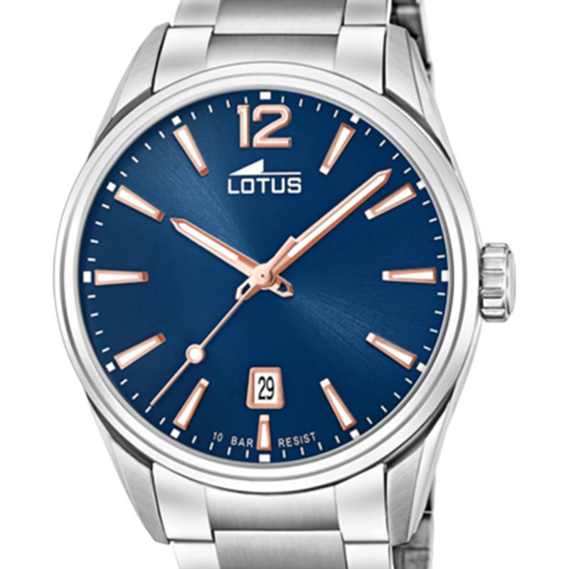 Montre Homme Minimaliste 42mm Bleu Acier 18692 2 Lotus Ocarat