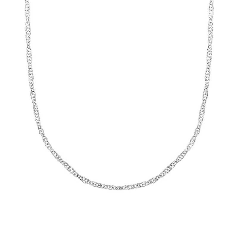 750 White Gold Singapore Chain, Length 45 cm - Manillon