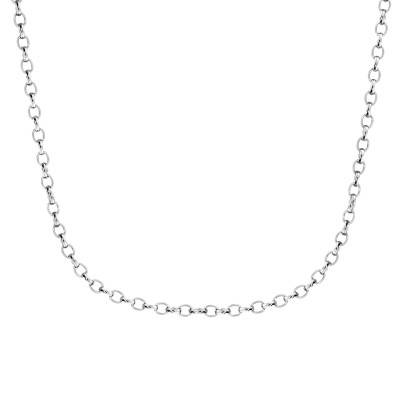 Chaîne Maille Jaseron en Argent, Longueur 55 cm, Largeur 2,30 mm - Manillon