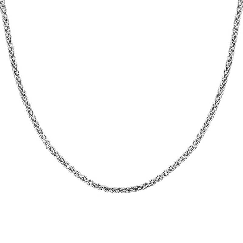 Platinum Spiga Chain, 1 mm Wide, 40 cm to 50 cm Length - Emanessence