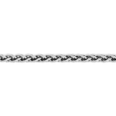 Chaîne Spiga Platine, Longueur 40 à 50 cm, Largeur 1,00 mm - Emanessence