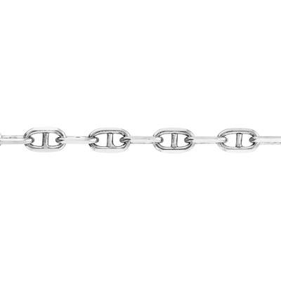 Chaîne Marine, Or Blanc 750, Largeur 1,50 mm et Longueur 60 cm - Manillon